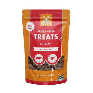 MUSH freeze-dried  treats pakastekuivattu Naudan sydän  - MUSH